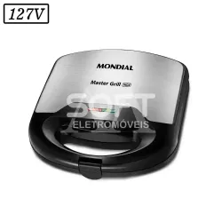 SANDUICHEIRA GRILL MONDIAL MASTER S-20 750W 127V INOX/PRETA