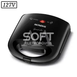SANDUICHEIRA GRILL MONDIAL PRATIC SN-01 2 EM 1 750W 127V