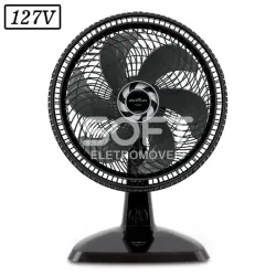 VENTILADOR BRITANIA BVT400 TURBO 40CM 6 PAS 3 VEL 127V PRETO
