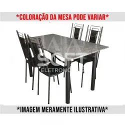 CJ MESA 4C SERRA TUBOS BELGICA NEW GRANITO 115X75 PRIMAVERA PRETO/PRAT
