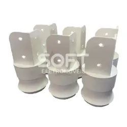 KIT TCIL PES C/6 PLASTICO C/ REGULAGEM BRANCO