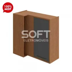 ARMARIO RONIPA CANTO 1P ABRIR SYRAH 80CM CASTANHO / CHUMBO