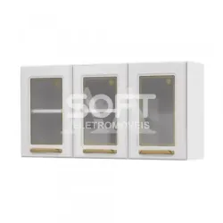 ARMARIO TELASUL TRIPLO MEDIO 3P C/V DIAMANTE NEW BRANCO 818007-01