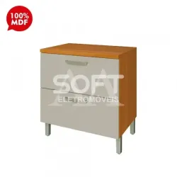 BALCAO NESHER 1P 1G PRINCESA 80CM FREIJO / OFF WHITE