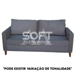 ESTOFADO MALU 3 LUGARES CHANEL GRAFITE VELUDO