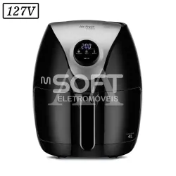 FRITADEIRA MULTILASER AIR FRYER DIGITAL 4L GO205 1500W 127V PRETA