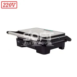 SANDUICHEIRA GRILL MALLORY ASTERIA COMPACT 900W 220V INOX/PRETA