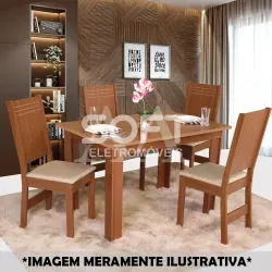 CJ MESA 4C SAO CARLOS MARIAH RETANGULAR 120X80  BEGE / NATURALLE