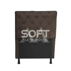 CABECEIRA DE SOLTEIRO LIFESPUMA CAPTONE MARROM