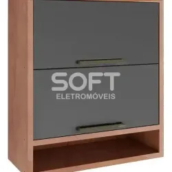 ARMARIO RONIPA GELADEIRA SYRAH 80CM AMENDOA/CHUMBO