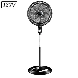 VENTILADOR MONDIAL VTX-40C-8P TURBO COLUNA 40CM 8 PAS 3 VEL 127V PRETO