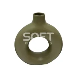 GARRAFA CERAMICA DONUTS G VERDE MUSGO