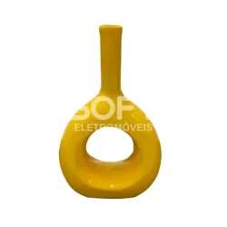 GARRAFA CERAMICA SANTORINI M AMARELO