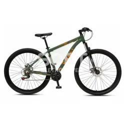 BICICLETA COLLI COLLINA ARO 29 C/MARCHA VERDE MILITAR C/LARANJA