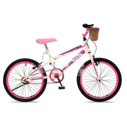 BICICLETA COLLI JULLY ARO 20 S/MARCHA C/CESTO BEGE