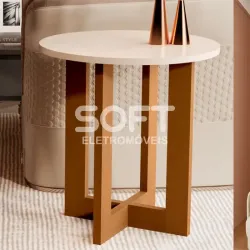 MESA LATERAL JB BECHARA 8002 LUXO OFF WHITE/NATURE