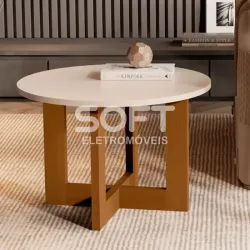 MESA CENTRO JB BECHARA 8001 LUXO OFF WHITE/NATURE