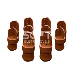 KIT TCIL PES C/10 PLASTICO C/ REGULAGEM CARAMELO