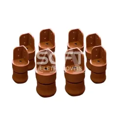 KIT TCIL PES C/8 PLASTICO C/ REGULAGEM CARAMELO