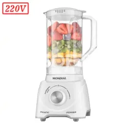 LIQUIDIFICADOR MONDIAL PRATIC POWER L-97-W 2 VEL 220V BRANCO