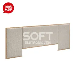 CABECEIRA DE CASAL ROBEL CONCEPT 1.58 C/2 PAINEIS LATERAIS ESTOFADA HA