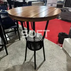 MESA PAONANDA BISTRO BAR C/CORDA RIPADO PRETO FOSCO