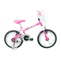 BICICLETA TK3 TRACK PINKY ARO 16 INFANTIL S/MARCHA ROSA/BRANCO