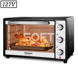 FORNO ELETRICO MONDIAL FRN-52-B GRAND FAMILY II 52L 1800W 127V PRETO/I
