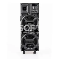CAIXA DE SOM AMVOX AMPLIFICADORA ACA 1101 DUPLO 8 BLACK 1100 WATS