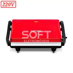 SANDUICHEIRA GRILL ARNO COMPACT UNO 760W 220V VERMELHA