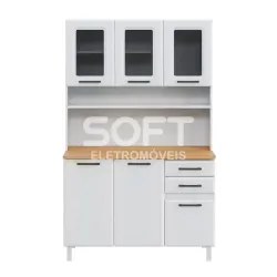 KIT TELASUL TRIPLO 2G 3P C/V LIZ C/TAMPO CARVALHO/BRANCO 821230-01