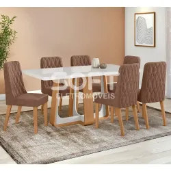 CJ MESA 6C LOPAS SINTONIA TAMPO MAXI CAD LUAR 170X90 C/VIDRO AVELA/AME