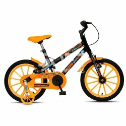 BICICLETA COLLI SPINOSSAURO AVENTURAS ARO 16 S/MARCHA PRETO FOSCO
