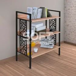 ESTANTE CIPLAFE BETA 3 PRATELEIRAS PRETO FOSCO/CARVALHO MONTREAL