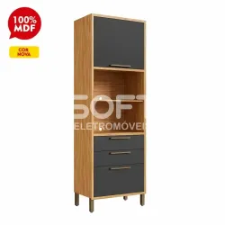 TORRE QUENTE 2P ABRIR 2G RONIPA P/ 2 FORNOS SYRAH 220CM AMENDOA/CHUMBO