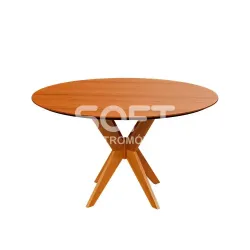 MESA AGN VITORIA REDONDA 90CM TAMPO LAMINADO MADEIRA