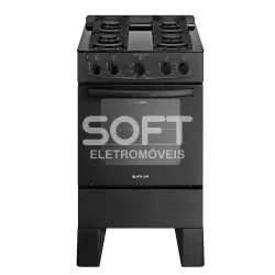 FOGAO 4B ATLAS MILAO GLASS PRETO