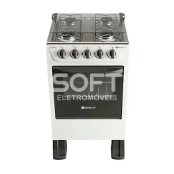 FOGAO 4B BRASLAR PISO NEW SIRIUS PLUS AUTOMATICO BRANCO