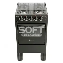 FOGAO 4B BRASLAR PISO NEW SIRIUS SIMPLES BLACK