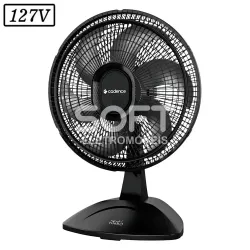 VENTILADOR CADENCE TURBO REFRESH VTR410 45CM 6 PAS 3 VEL 127V PRETO
