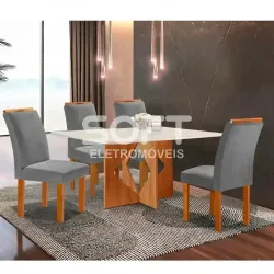 CJ MESA 4C CEL MOVEIS MILAO RETANGULAR 120X80 TAMPO LONDRES PLUS C/VDO