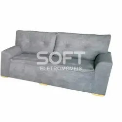 ESTOFADO MALU 3 LUGARES PARMA GRAFITE VELUDO