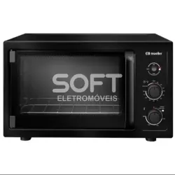 FORNO ELETRICO MUELLER MFB50B 50L 220V PRETO FOSCO