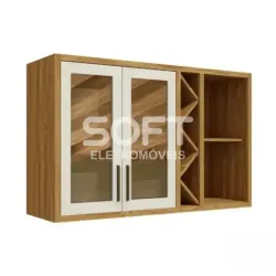 ARMARIO RONIPA 2P. ABRIR REFLECTA TEMPRANILLO 120CM AMENDOA/OFF WHITE