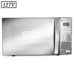 FORNO MICROONDAS CONSUL CM020BF 20L 127V CINZA ESPELHADO
