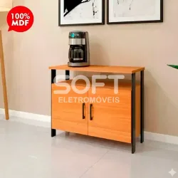 BALCAO DALLA COSTA INDUSTRIAL 2P FREIJO / PRETO