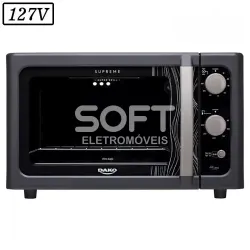 FORNO ELETRICO DAKO SUPREME 44L 127V PRETO