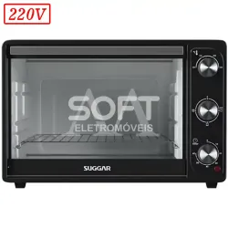 FORNO ELETRICO SUGGAR 42L 220V PRETO