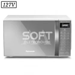 FORNO MICROONDAS PANASONIC NN-ST27LWRUN 21L 127V BRANCO ESPELHO