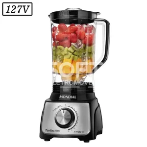 LIQUIDIFICADOR MONDIAL L-1100 BI 12 VEL 127V PRETO/INOX